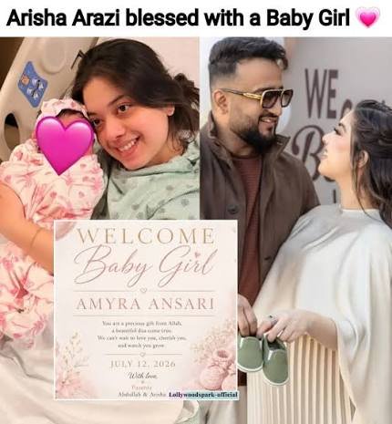 Areesha Razi Shares Heartwarming First Glimpse of Baby Girl, Reveals Daughter’s Beautiful Name Areesha Razi