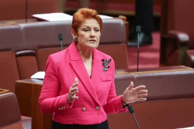 Pauline Hanson and Senator Mehreen Faruqi during Australia's high-profile racial vilification legal dispute.