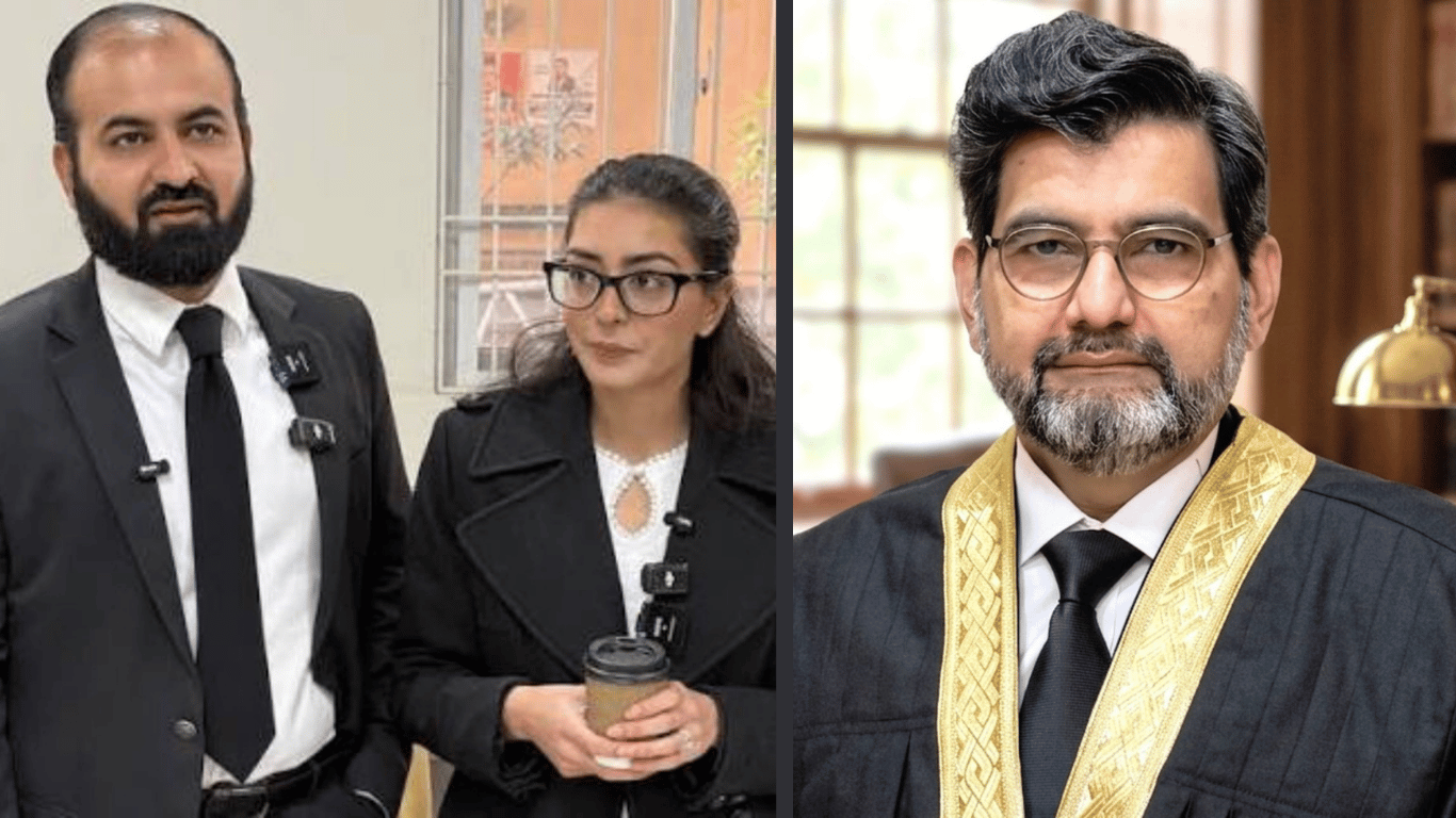 Islamabad High Court hearing the sentence suspension case involving Iman Mazari and Hadi Ali Chatha.