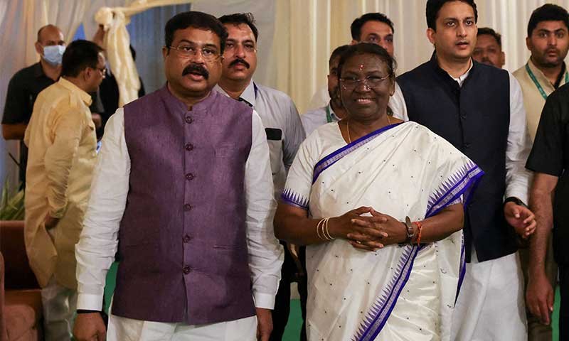 India’s Education Minister Resigns as Student Protest Movement Refuses to End Student protesters gather in New Delhi after the resignation of India's education minister.