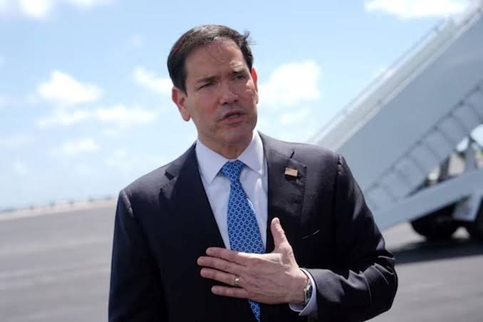 US Secretary of State Marco Rubio speaking to reporters in Manila about Iran and nuclear diplomacy.