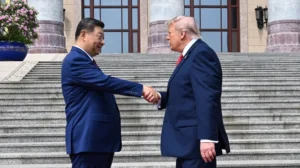 Donald Trump speaking about an expected visit by Chinese President Xi Jinping to the United States.