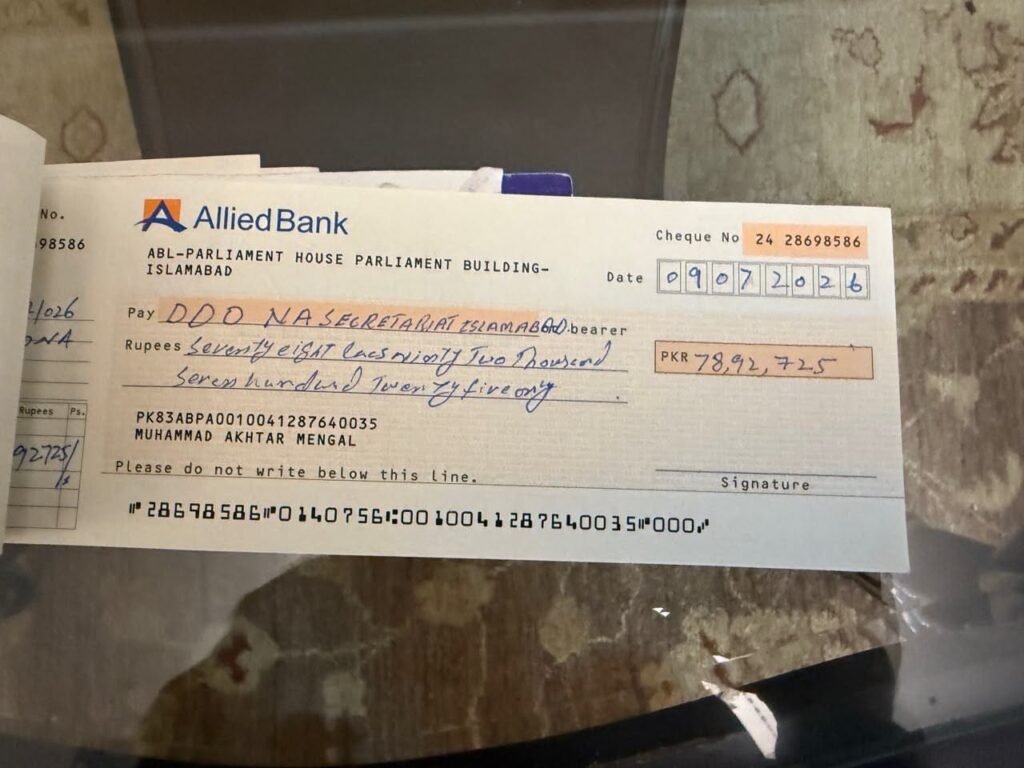 Akhtar Mengal Returns Entire Salary as MNA, Hands Back Rs7.89 Million to National Exchequer Salary