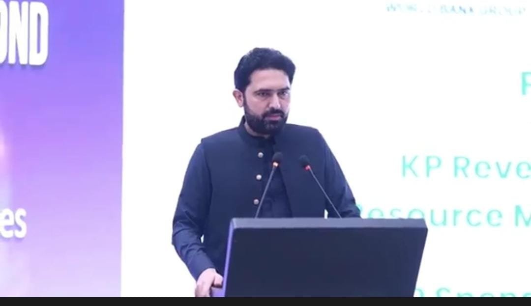 KP Chief Minister Muhammad Suhail Afridi addressing the Public Financial Management and Revenue Mobilization Reforms ceremony in Islamabad.