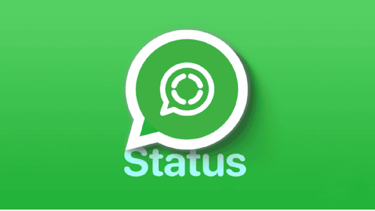 WhatsApp status caption editing feature displayed on an Android smartphone