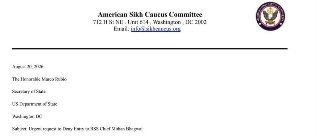 Sikh-American Organizations Turn to Washington With Demand Over RSS Chief’s US Trip