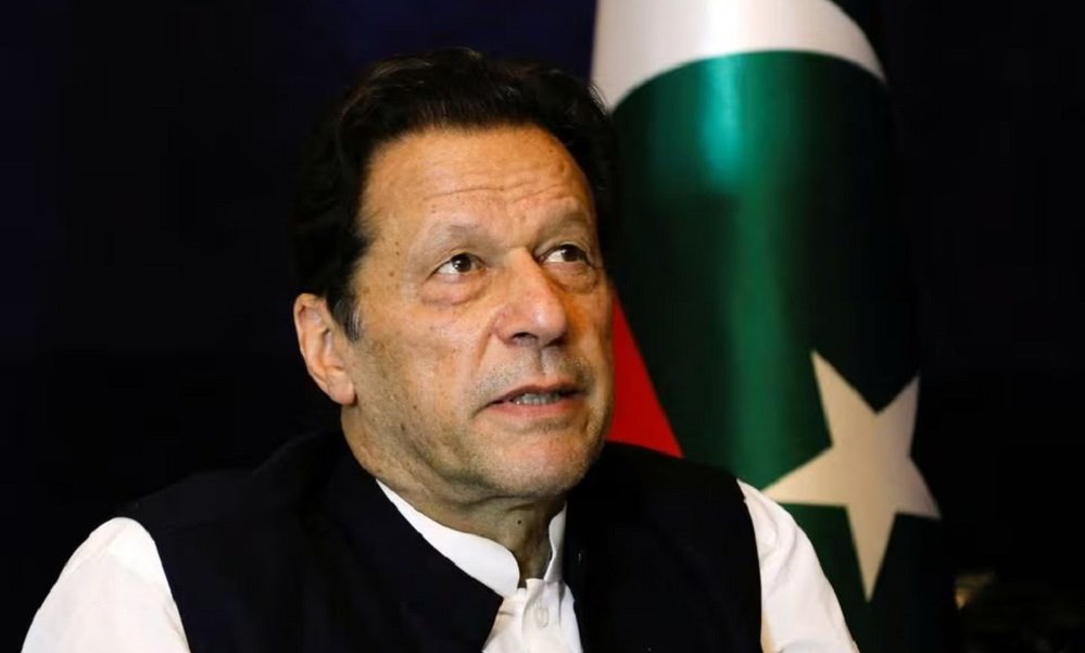 Former Prime Minister Imran Khan during legal proceedings related to the Toshakhana case.