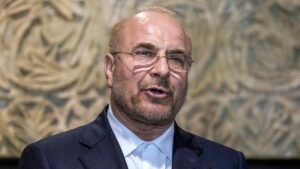 Iranian Parliament Speaker Mohammad Bagher Ghalibaf speaks as the US prepares tougher sanctions against Tehran.