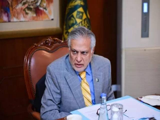 Ishaq Dar during an official diplomatic engagement representing Pakistan