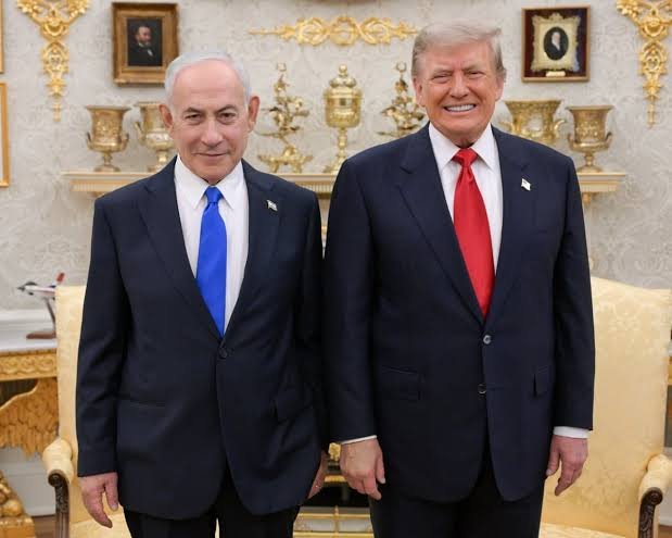 Benjamin Netanyahu during a cabinet meeting as Trump’s Gaza peace plan faces opposition from Israel