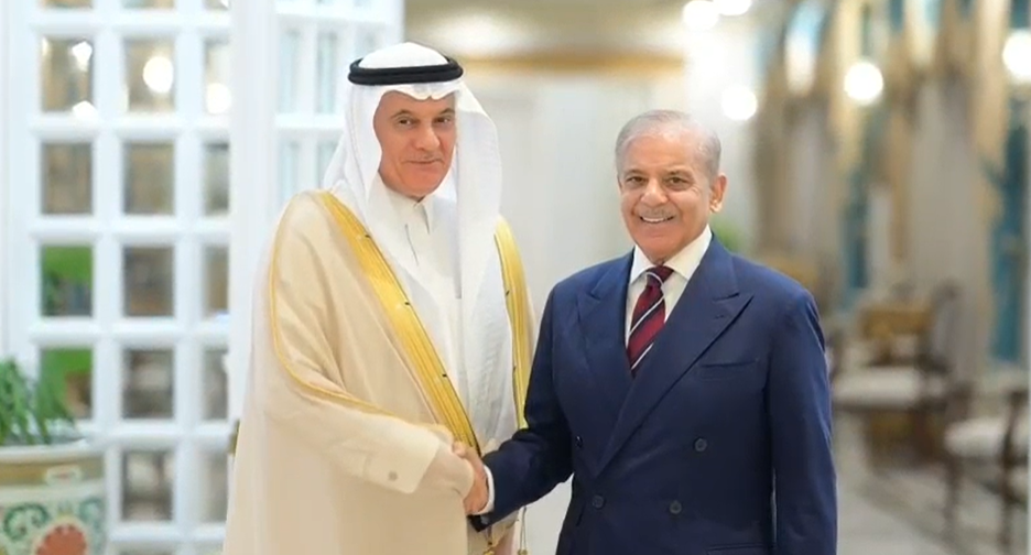 Prime Minister Shehbaz Sharif meets Saudi Minister Abdulrahman Al-Fadley in Islamabad