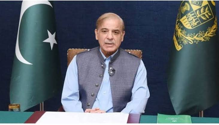 Prime Minister Shehbaz Sharif congratulates PML-N leaders after the party's strong performance in the Azad Jammu and Kashmir elections.