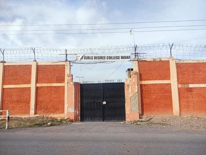 Government Girls Degree College Wana building amid concerns over academic activities