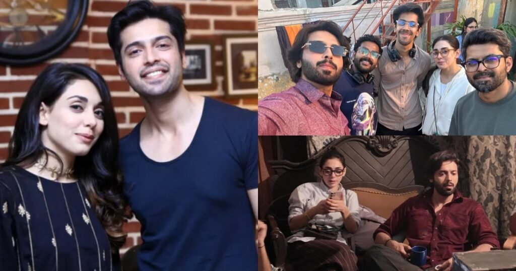 Fahad Mustafa on the sets of Aag Lagay Basti Mein as speculation about Hina Aman resurfaces
