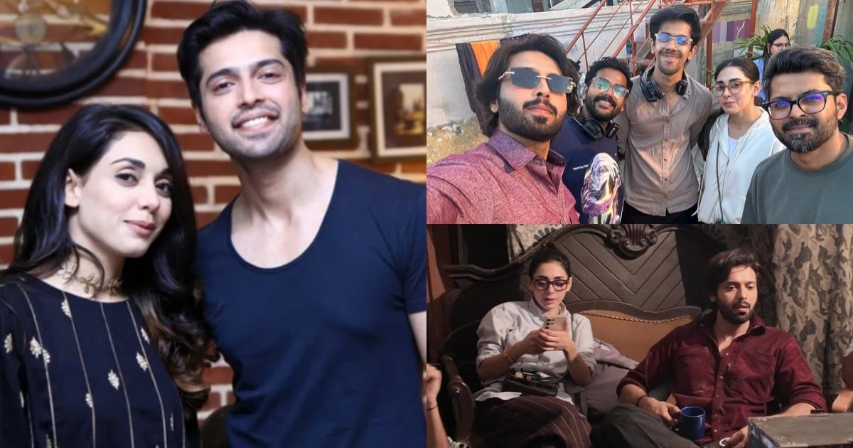 Fahad Mustafa on the sets of Aag Lagay Basti Mein as speculation about Hina Aman resurfaces
