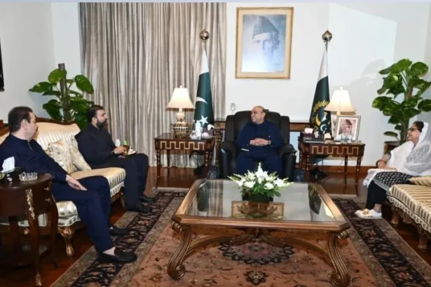President Asif Ali Zardari meets Balochistan Chief Minister Sarfraz Bugti in Islamabad