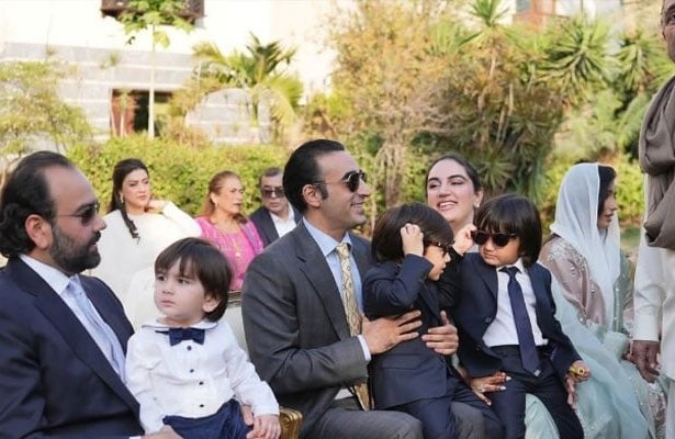 Bakhtawar Bhutto Zardari Arrives in London With Husband and Children Bakhtawar Bhutto Zardari arrives in London with her husband Mahmood Choudhry and children