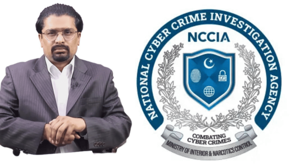 Journalist Bilal Ghori appears before a district and sessions court in a PECA Act case