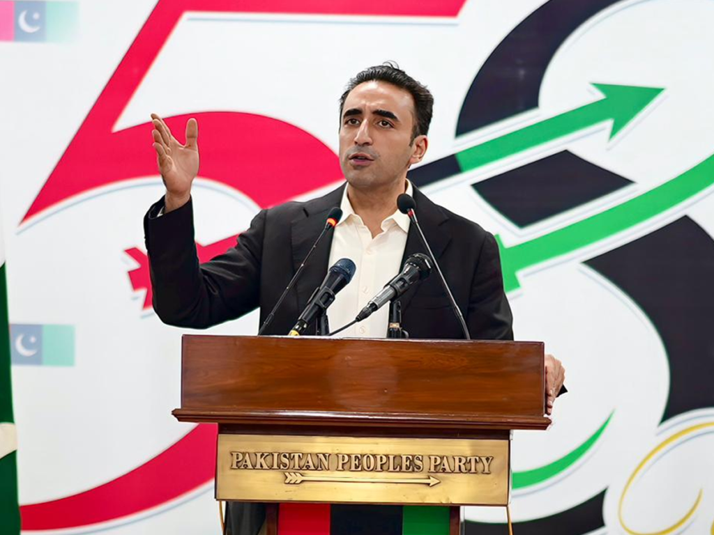 PPP leader Ahsan Rizvi addresses a gathering of youth and student workers discussing Bilawal Bhutto’s political vision