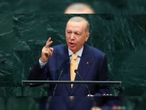 Turkish President Recep Tayyip Erdogan addresses the 81st United Nations General Assembly in New York
