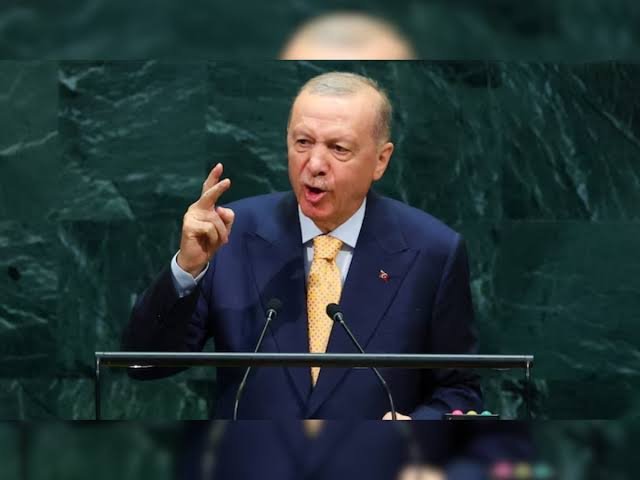 Turkish President Recep Tayyip Erdogan addresses the 81st United Nations General Assembly in New York