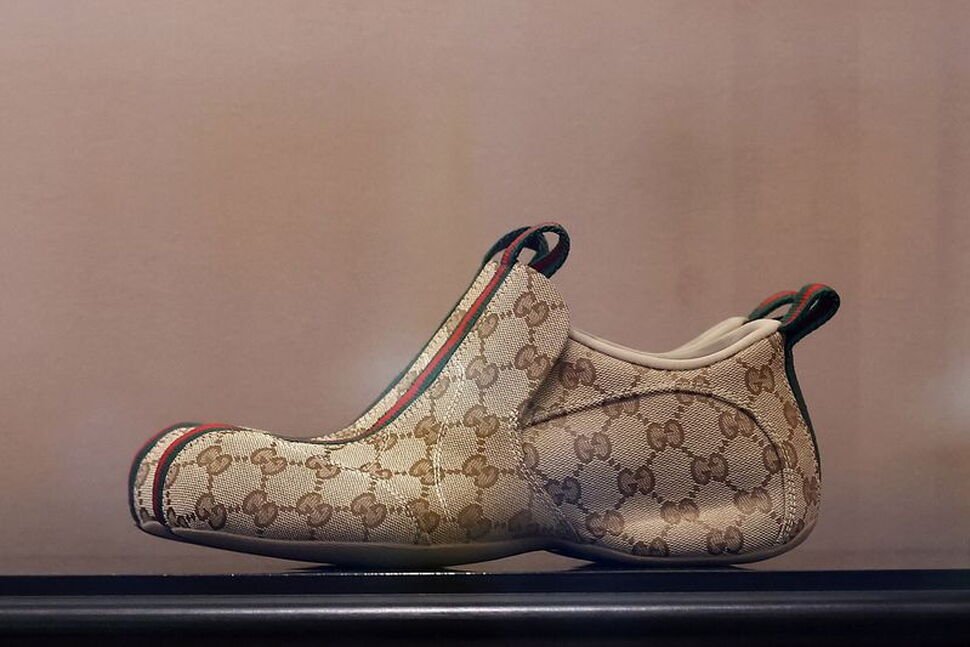Gucci Drip sneaker from the Primavera collection displayed as the luxury brand introduces selected China-made footwear