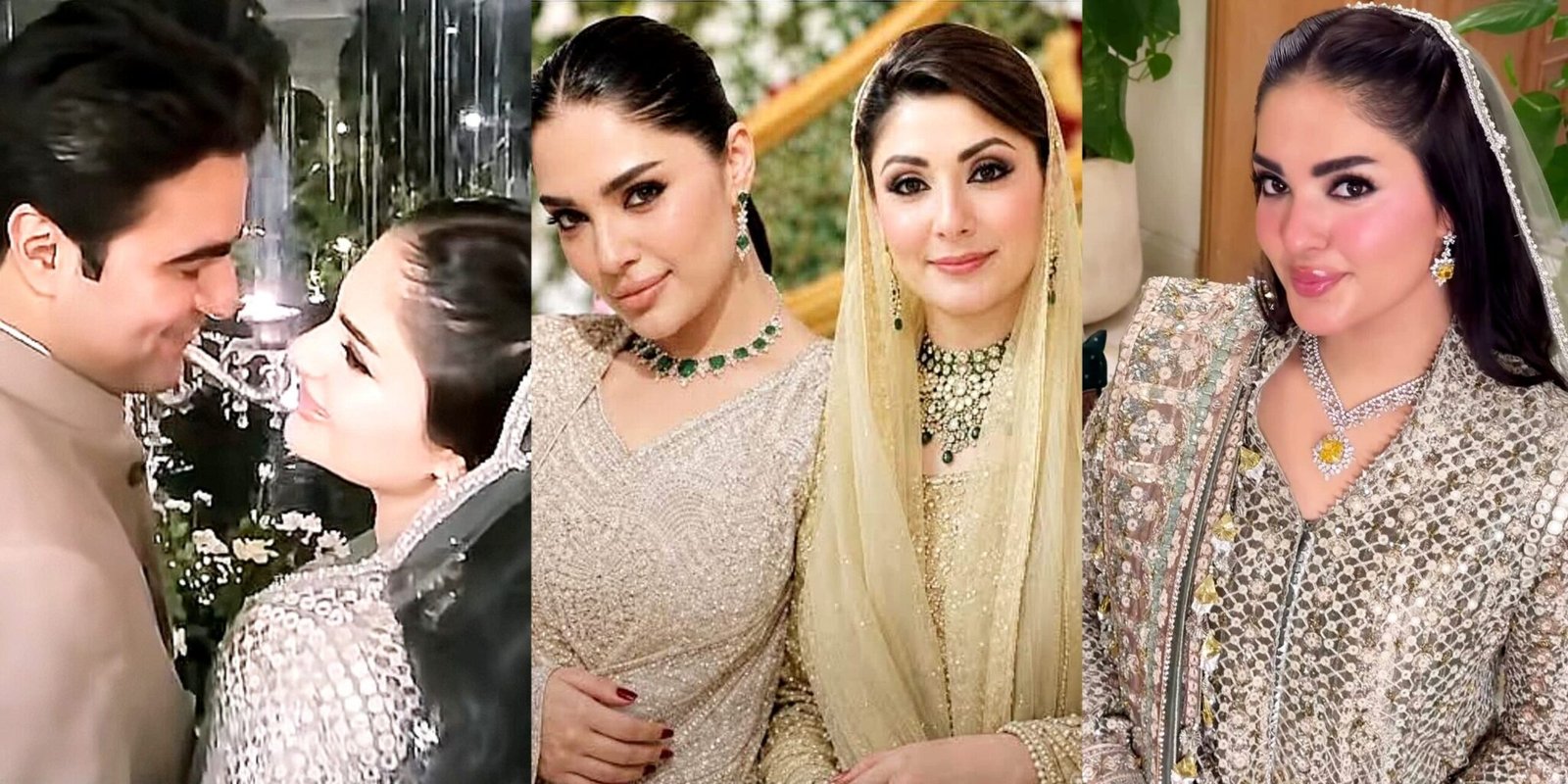 Mahnoor Safdar in a dull-gold Nida Azwer bridal outfit on her nikah day