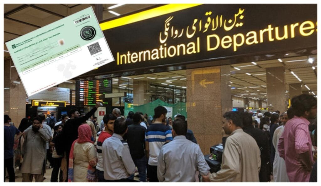 NADRA vaccination certificate requirement for international travellers departing Pakistan from Sept. 14