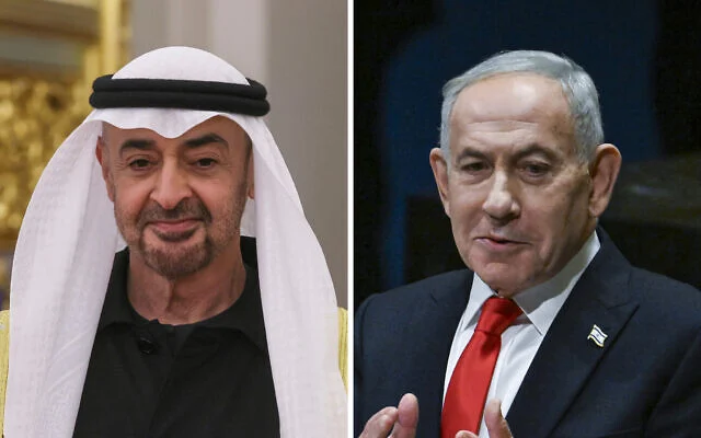 Benjamin Netanyahu and Sheikh Mohamed bin Zayed meeting in Abu Dhabi amid reports of wider regional talks