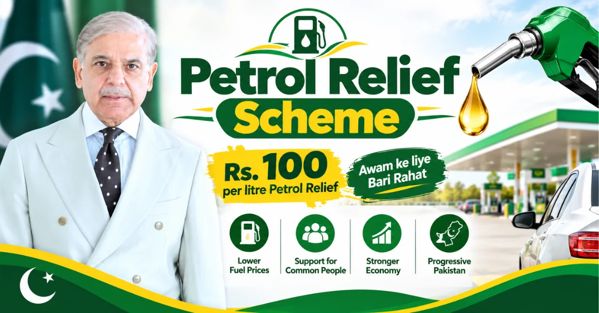 Prime Minister Shehbaz Sharif’s fuel relief scheme offering discounted petrol to eligible vehicles across Pakistan