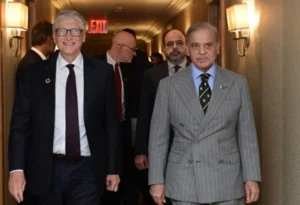 Prime Minister Shehbaz Sharif meets Gates Foundation Chairman Bill Gates in New York to discuss polio eradication and wider cooperation.