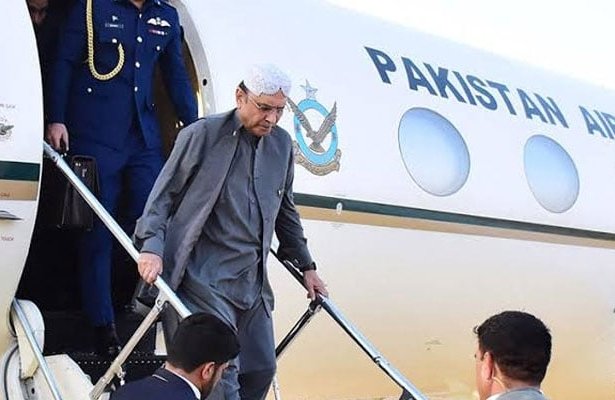 President Asif Ali Zardari arrives in London for a private two-week UK visit.