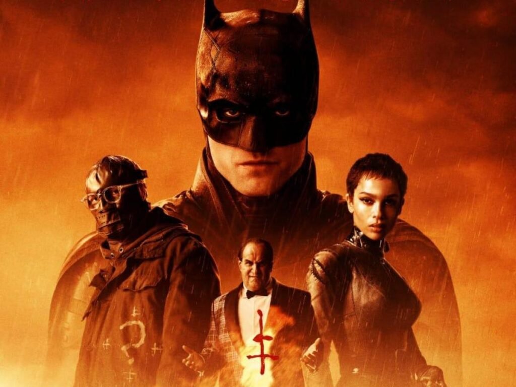 Robert Pattinson as Batman in a dark, atmospheric poster for The Batman Part II shared by director Matt Reeves.
