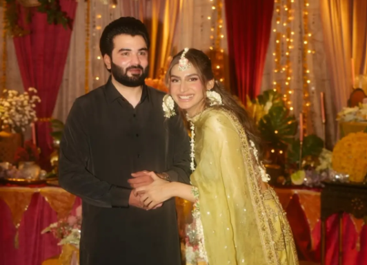 Zahra Malik and fiancé Hashim at their intimate mehndi wedding celebration