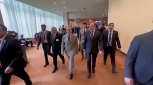 Prime Minister Shehbaz Sharif meets Austrian Chancellor Christian Stocker and Somali President Hassan Sheikh Mohamud during the UN General Assembly in New York.
