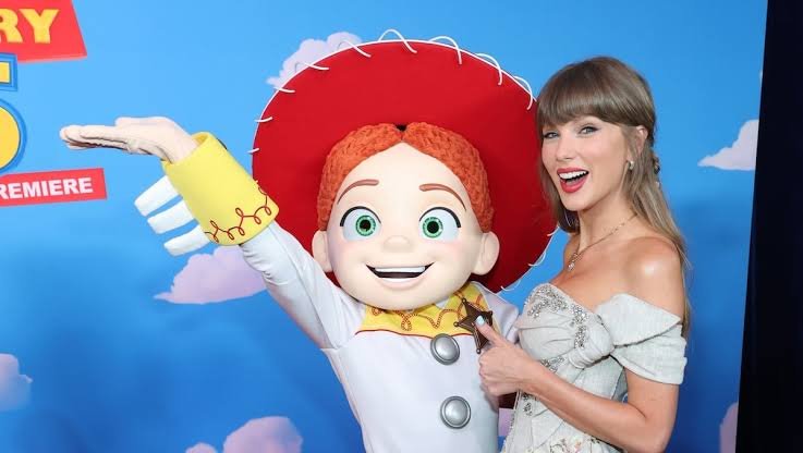 Taylor Swift discussing the hidden meanings behind her Toy Story 5 song