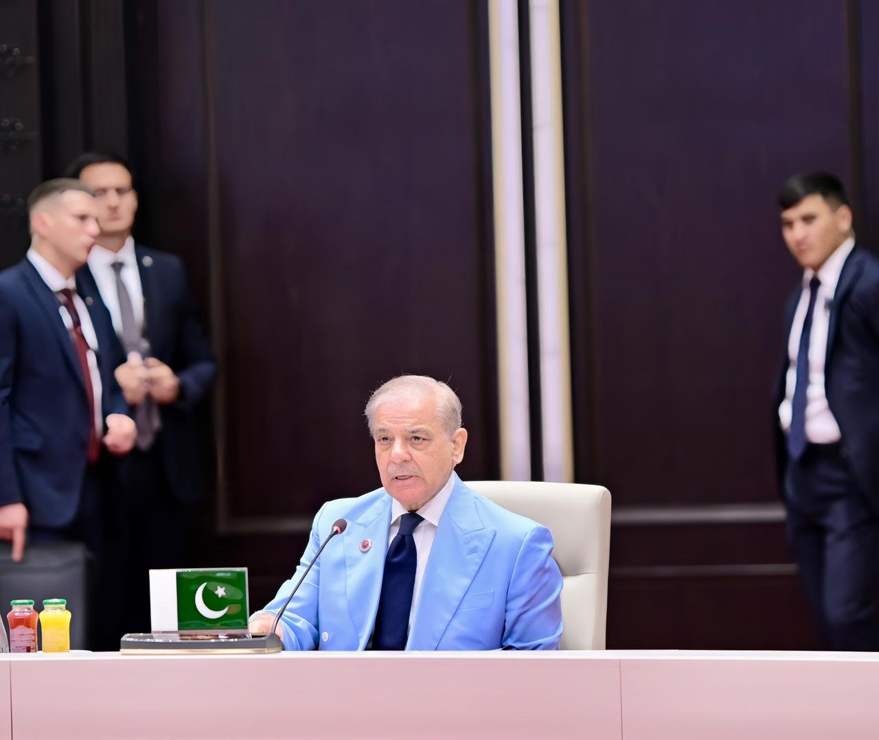 Prime Minister Shehbaz Sharif addresses the SCO Council of Heads of State meeting in Bishkek, Kyrgyzstan.