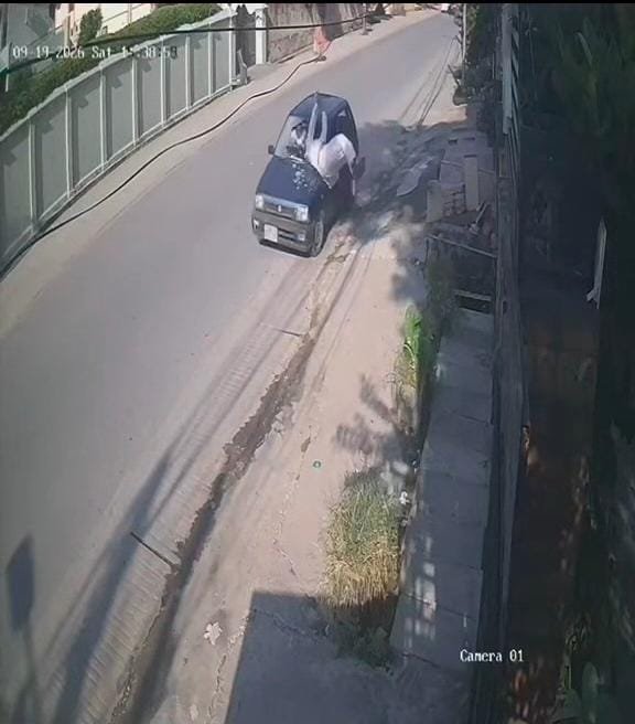 Police investigation following a fatal hit-and-run accident on Harley Street Road in Rawalpindi