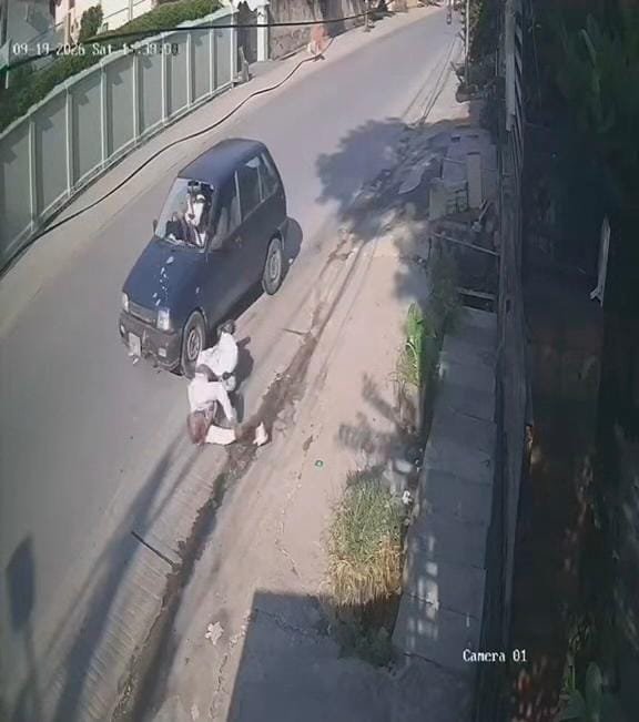 Police investigation following a fatal hit-and-run accident on Harley Street Road in Rawalpindi