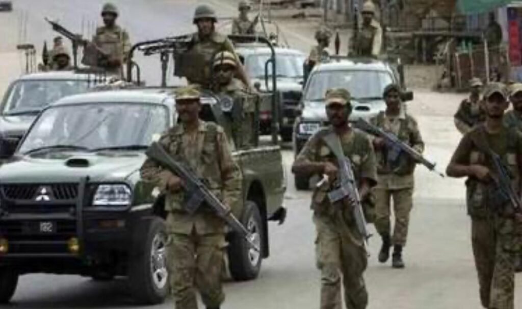 Pakistani security forces respond to an alleged infiltration attempt along the Kurram sector border