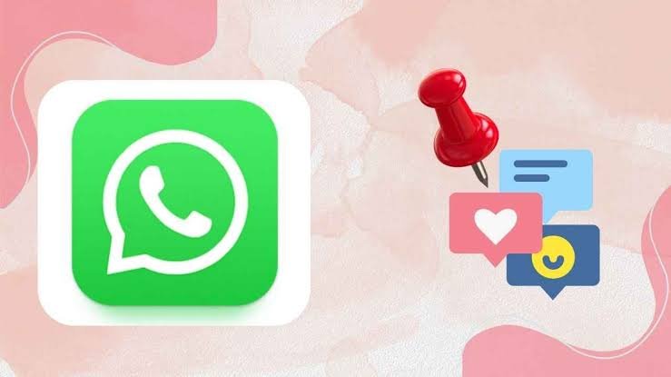 WhatsApp Android chat showing four pinned messages at the top of a conversation