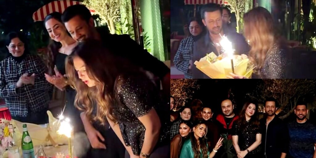 Atif Aslam and Sarah Bharwana celebrate her birthday at a luxury restaurant in Dubai with close friends.
