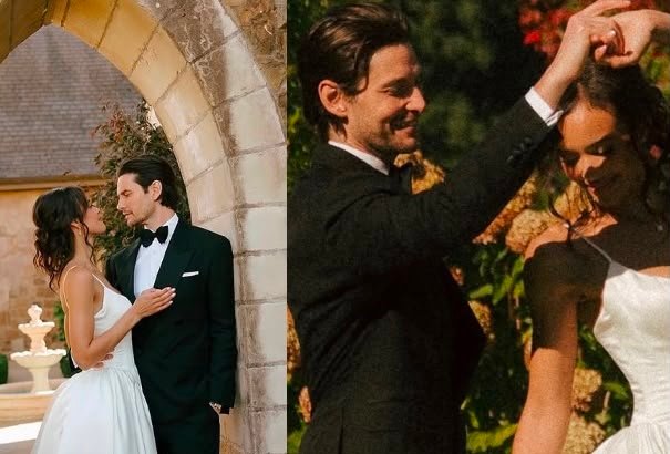 Ben Barnes and Aubrey Cleland reportedly celebrate their wedding at an intimate chateau ceremony in Oregon.