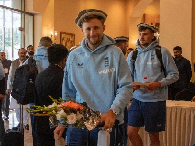 England cricket team arrives at Islamabad International Airport for the ODI tri-series featuring Pakistan and Sri Lanka.