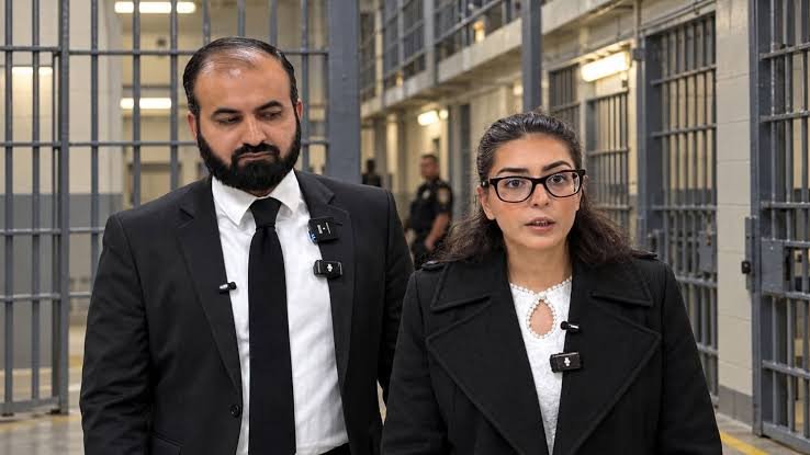 Imaan Mazari and Hadi Ali Chattha, who were sentenced to 10 years in prison each in the Islamabad security route case by an Anti-Terrorism Court.