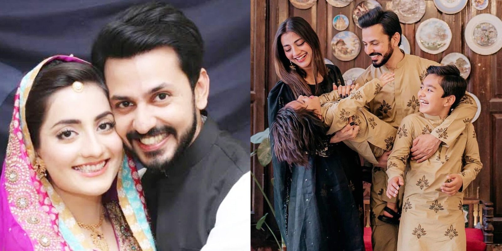 Pakistani actors Uroosa Qureshi and Bilal Qureshi, whose marriage has become the subject of social media speculation following cryptic Instagram posts.