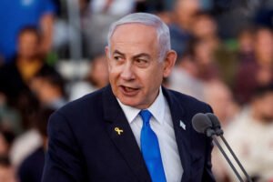 Israeli Prime Minister Benjamin Netanyahu amid reports of possible military strikes against Yemen’s Houthi rebels ahead of Israel’s October elections.