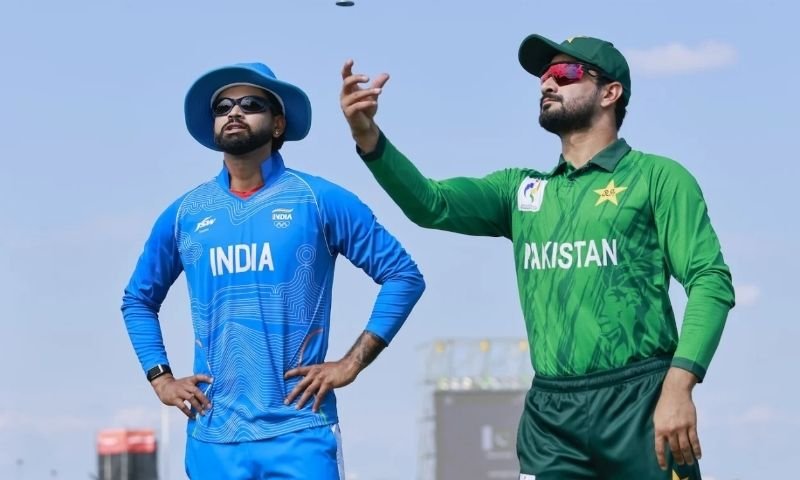 Pakistan players celebrate after taking wickets against India in the Asian Games T20 final