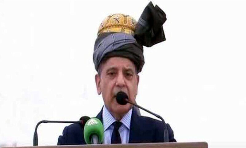 Prime Minister Shehbaz Sharif arrives in Peshawar for his first visit to Khyber Pakhtunkhwa since the imposition of governor’s rule on Oct. 11.