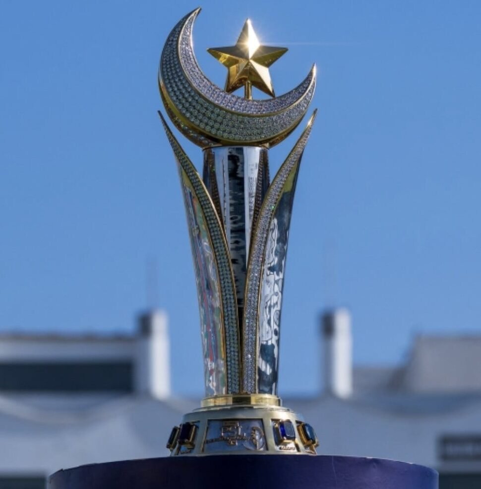Pakistan Super League cricket match with players competing under stadium lights